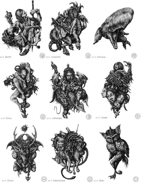 Illustrations Of The 72 Demons From Ars Goetia