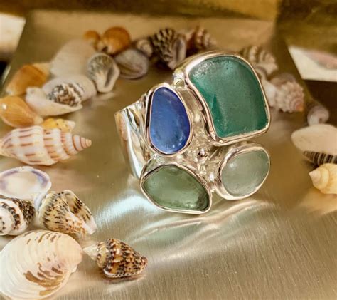 Sea Glass Ring Stellor Custom Jewelry