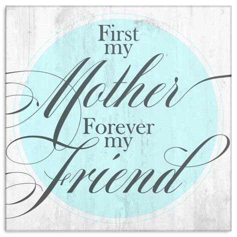 First My Mother Forever My Friend Premium Canvas Gearden