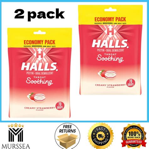 Halls Throat Soothing Creamy Strawberry Throat Drops Economy Pack Drops Pk Ebay