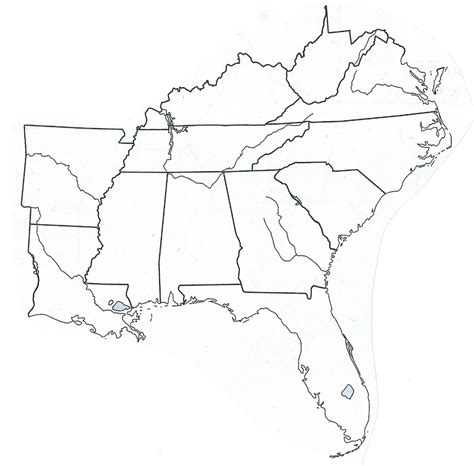 Us Map Southeast Printable Map Of Se Usa 1 New United States Map ...