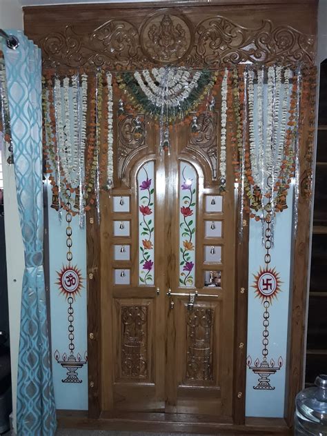 Puja Room Door Design With Bed Design Verified Tiles And Front