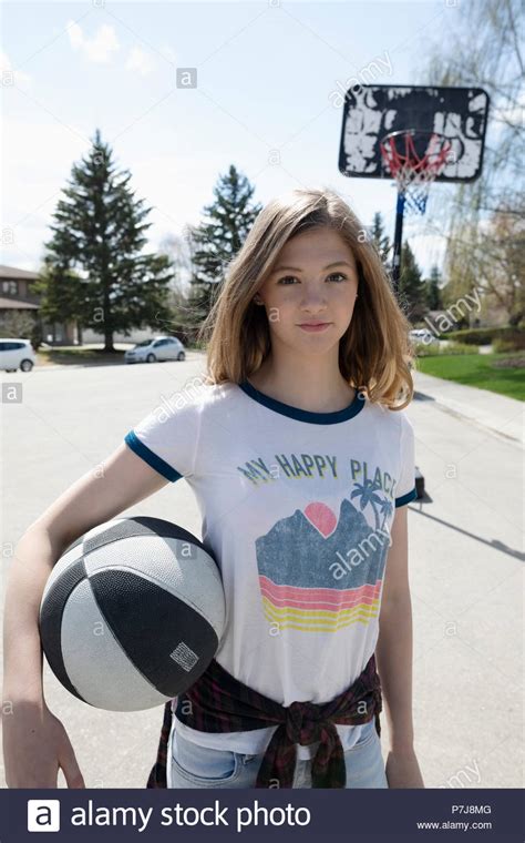 Girl With A Basketball Hi Res Stock Photography And Images Alamy