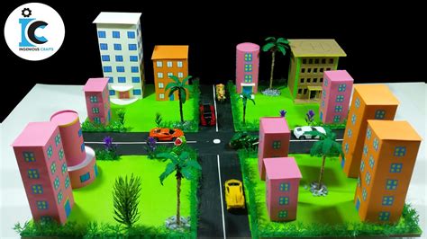 Diy Miniature Modern City With Origami Paper Mini Eco City Youtube