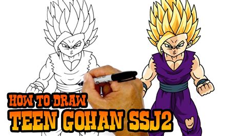 Gohan and trunks) is the second tv special to be based around the dragon ball z anime. How to Draw Teen Gohan SSJ2 | Dragon Ball Z - YouTube