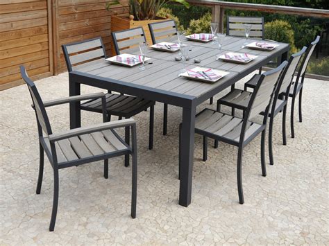 table et chaise de jardin en alu pas cher  Agencement de jardin aux