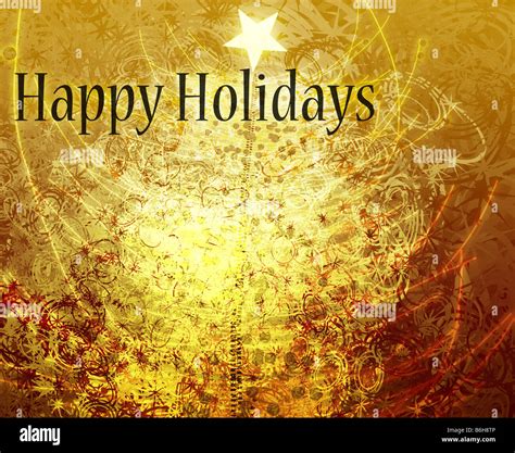 Merry Christmas Happy Holidays Greeting Card Design Stock Photo Alamy