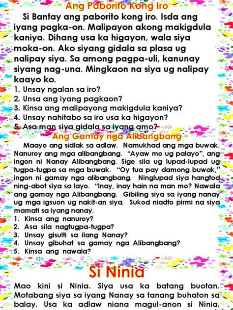 Tagalog Reading Comprehension Pdf