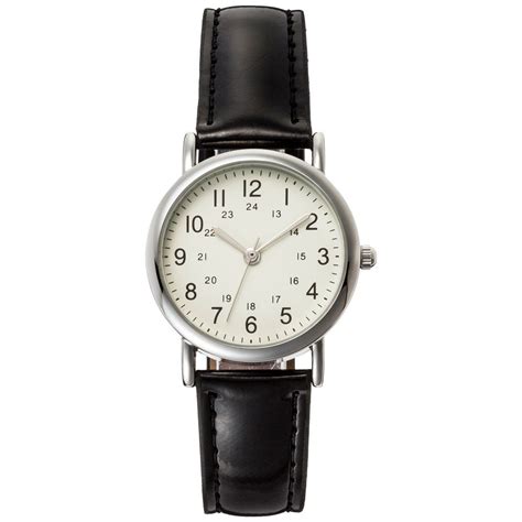 women-s-analog-watch-with-faux-leather-straps-black-black-jewelry,-leather-straps,-fossil