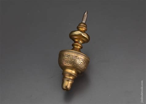 Gorgeous Lavishly Engraved Ornate Brass Plumb Bob 102257 Jim Bode Tools