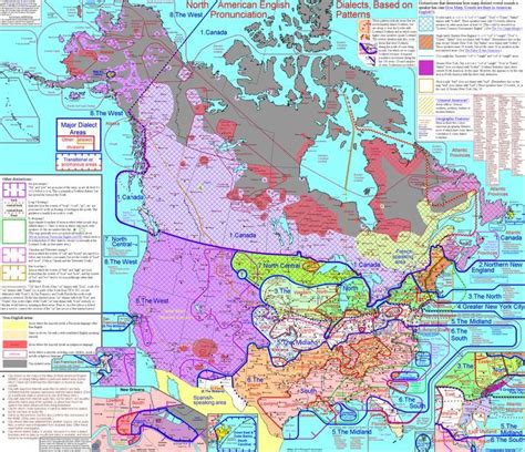 American English Dialects Map North America Map American English