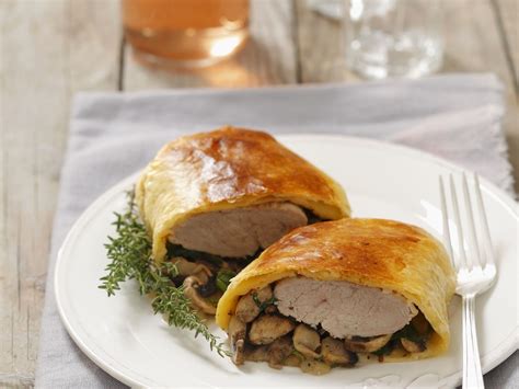 Schweinefilet mit Pilzen im Blätterteigmantel Rezept