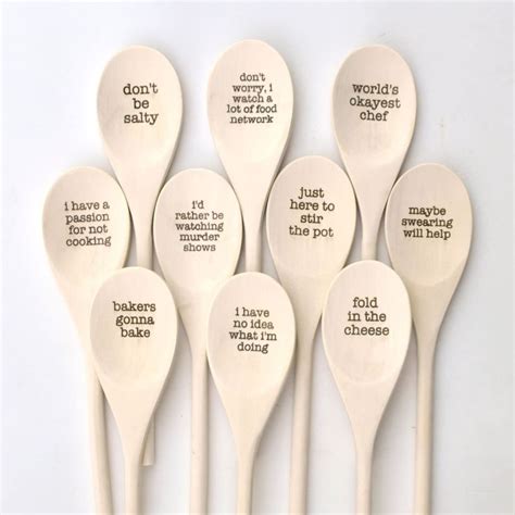 Funny Wood Spoons Engraved With Messages Individual Or A Set Etsy Wooden Spoons Wood Spoon