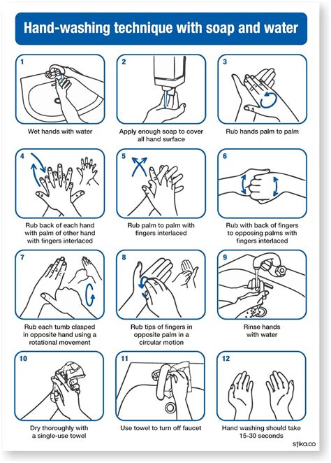 Hand Washing Technique With Soap And Water Nhs Recommended Toilet And