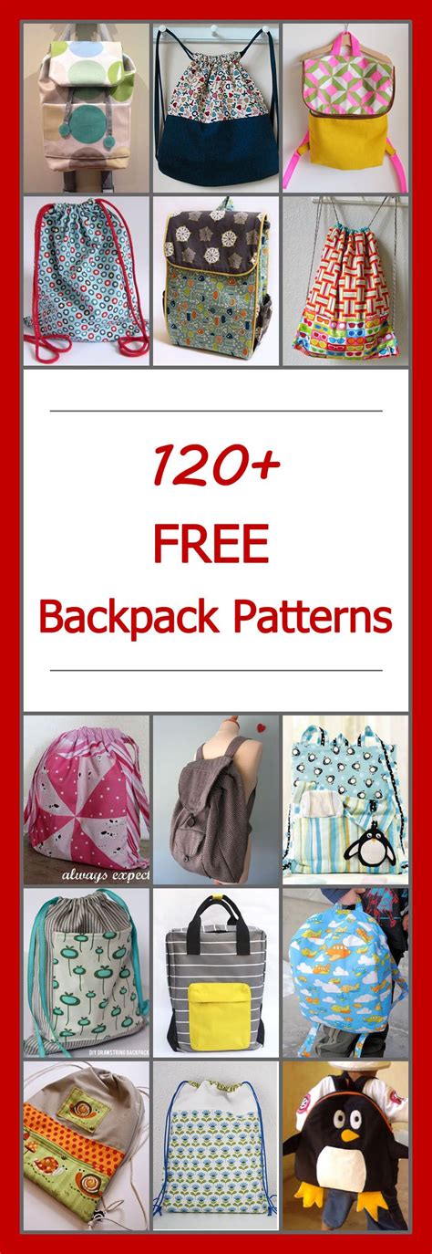 Lots Of Free Backpack Patterns Foldover And Drawstring Diy Backpack