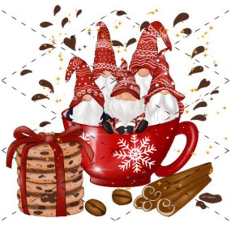 Gnomes Hot Chocolate Sublimation Transfer Gnomes In Hot Etsy