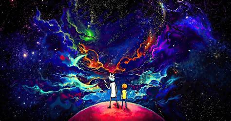 Rick and morty background rick morty and man sky mashup wallpaper taken from. Rick And Morty Abstract Space Wallpaper