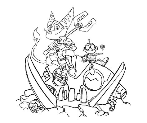 Ratchet And Clank Sketches Sketch Coloring Page