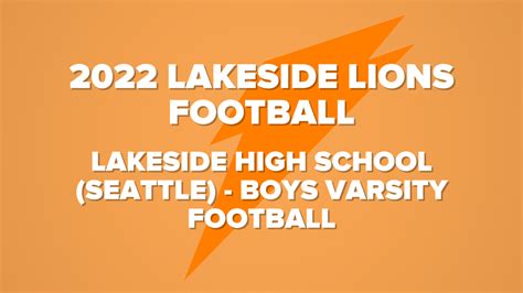 2022 Lakeside Lions Football Lakeside High School Highlights Hudl