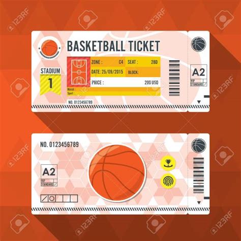 8 Basketball Ticket Templates Illustrator Ms Word Pages Photoshop