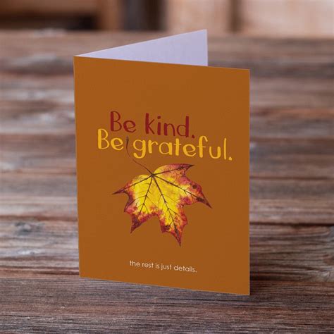 Be Kind Be Grateful Greeting Card For Thank You Etsy