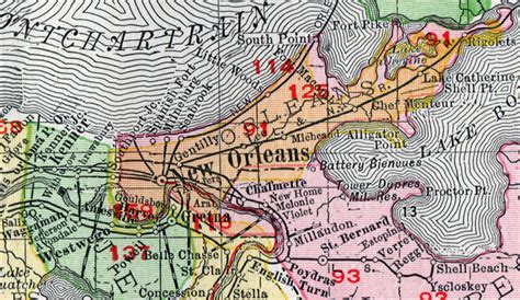 New Orleans Parishes Map Draw A Topographic Map
