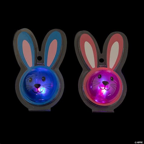 Easter Bunny Light Up Bouncy Balls 12 Pc