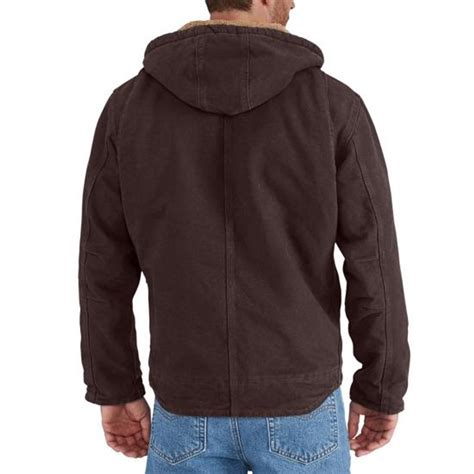 carhartt sandstone sherpa lined sierra jacket