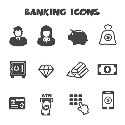Banking Icons Symbol 629440 Vector Art At Vecteezy