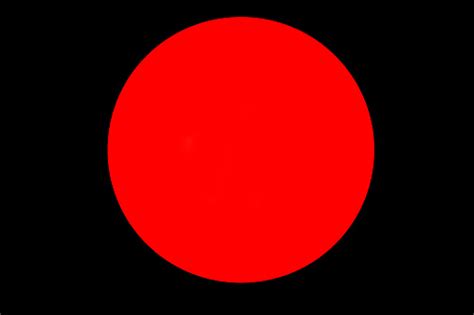 Red Neon Glowing Circle On Black Background Abstract Illustration With