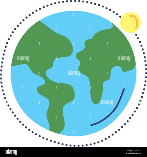 Cute Earth And Moon Orbiting Stock Vector Image And Art Alamy