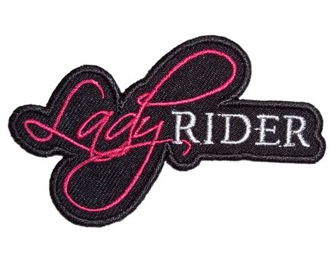 Lady Rider Saying Embroidered Lady Patch Quality Biker Patches
