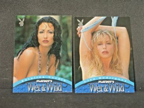 Lisa Rodriguez Katalina Verdin 2000 Playboy Wet Wild 2 Card Promo Set