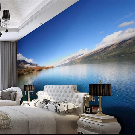 Mountain Rushing Water Photo Wall Paper Murals For Bedroom Tv