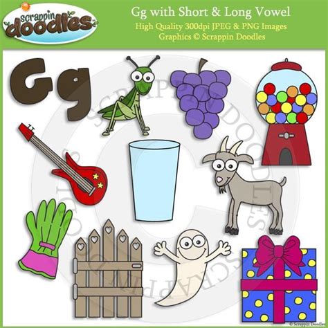 Gg Short And Long Vowel Clip Art And Line Art Long Vowels Png Format