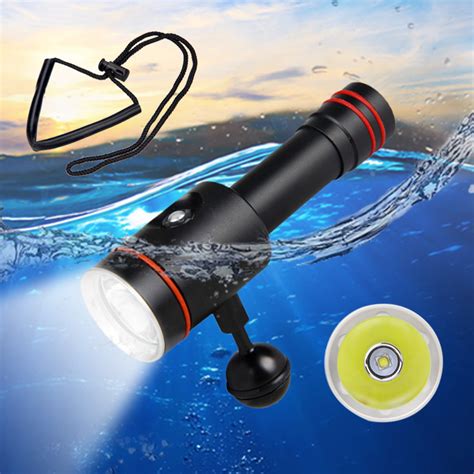 Scuba Diving 100m Photography 10000lm Xm L2 Led Flashlight Torch 18650