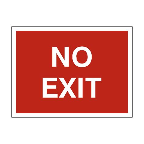No Exit Traffic Sign Pvc Safety Signs
