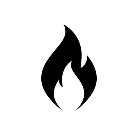 Black And White Flame Illustrations Royalty Free Vector Graphics