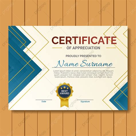 Abstract Geometric Modern Certificate Template Template Download On Pngtree