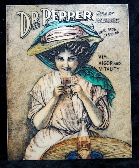 Rare Old Vintage Dr Pepper Resin Advertising Sign Vim Vigor Vitality