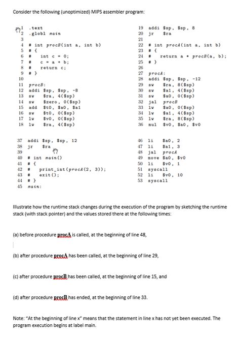 Solved Consider The Following Unoptimized Mips Assembler Chegg Com