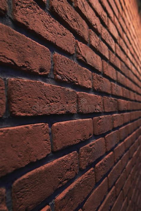 An Orange Brick Wall At An Angle With Bokeh Stock Photo Image Of