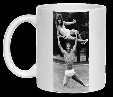 Photo Mug Of Model Linda Lusardi Being Lifted By Nearly Naked