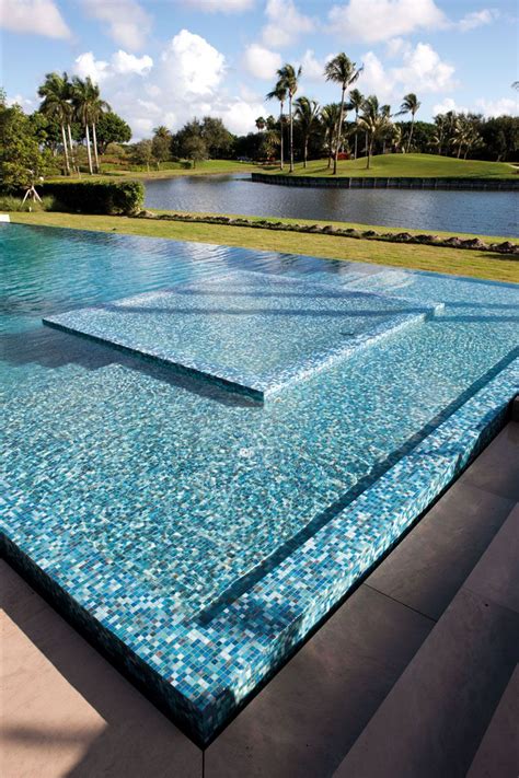 Build an above ground lap pool just like the one in this picture! This pool has a custom 3/4"x3/4" recycled glass mosaic mix.There are many colors and mixes or ...