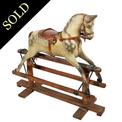 Antique Rocking Horse Edwardian Wood Rocking Horse