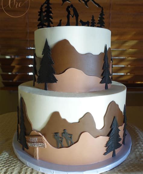 Mountain Hiking Cake Wedding Cake Hiking Fondant Wedding Cakes