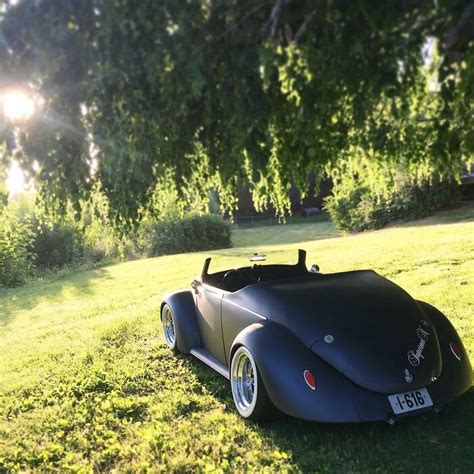 1961 VW Beetle Gets Turned Into A Stylish Black Matte Roadster By