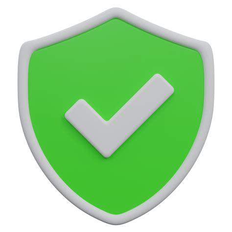 Secure Shield 3d Render Icon Illustration With Transparent Background