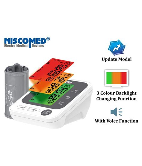 Niscomed Pw 215 Fully Automatic Dual Talking Blood Pressure Monitor