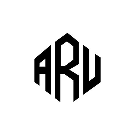 Aru Letter Logo Design With Polygon Shape Aru Polygon And Cube Shape